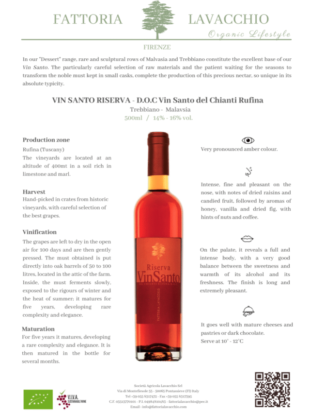Vin Santo Riserva Chianti Rufina DOC Toscana, Itaalia , 0,5L , 14-16%vol